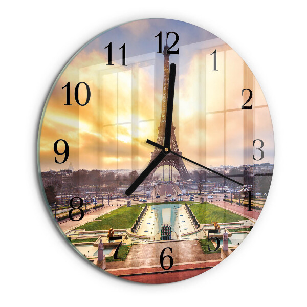 Reloj de pared redondo Torre Eiffel