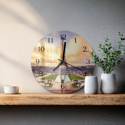 Reloj de pared redondo Torre Eiffel