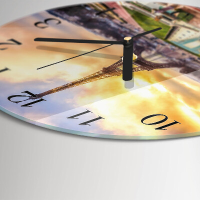 Reloj de pared redondo Torre Eiffel