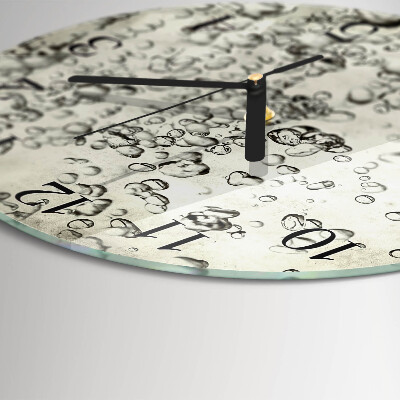 Reloj de pared redondo Gotas