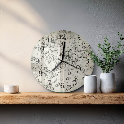 Reloj de pared redondo Gotas
