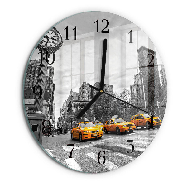 Reloj de pared redondo Taxi