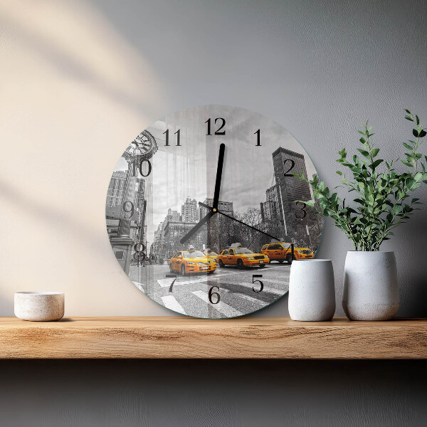 Reloj de pared redondo Taxi