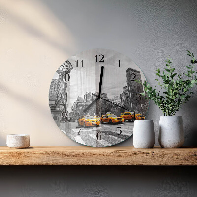 Reloj de pared redondo Taxi