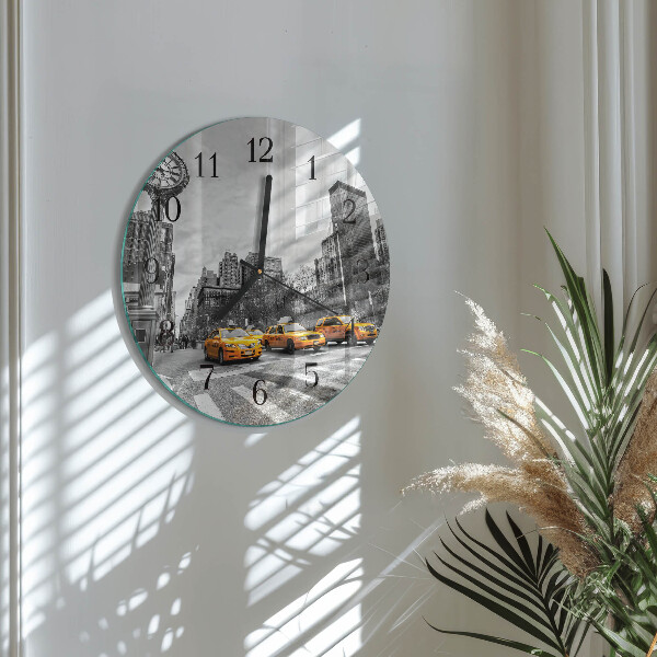 Reloj de pared redondo Taxi
