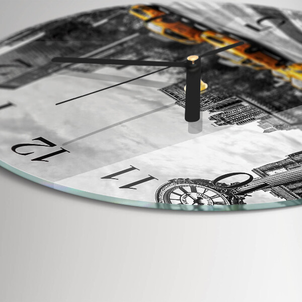 Reloj de pared redondo Taxi