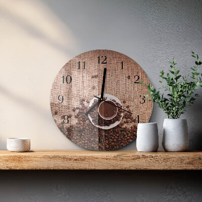 Reloj de pared redondo Granos de café