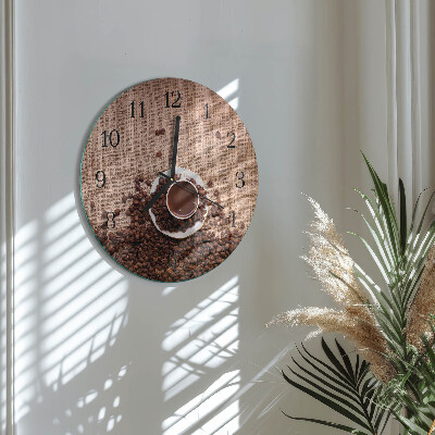 Reloj de pared redondo Granos de café