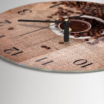 Reloj de pared redondo Granos de café
