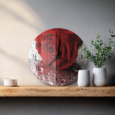Reloj de pared redondo Rosa