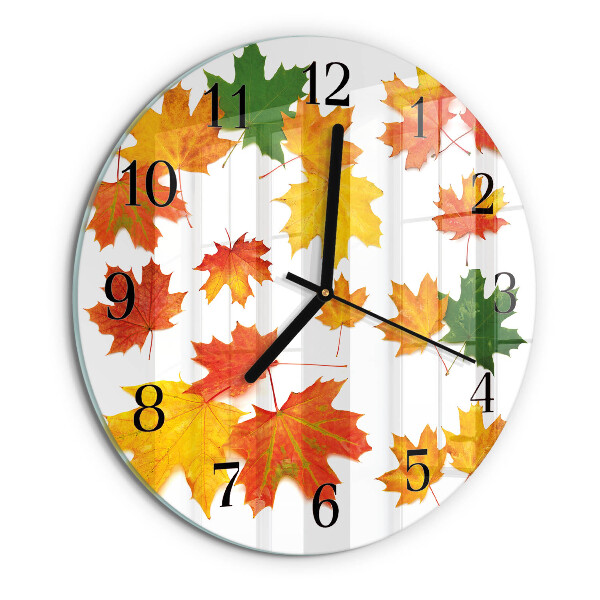 Reloj de pared redondo Hojas
