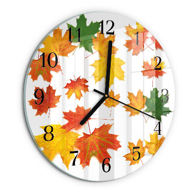 Reloj de pared redondo Hojas