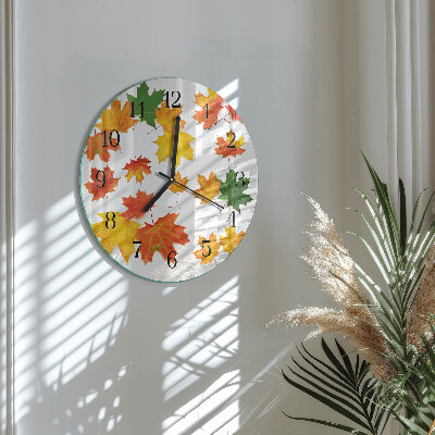 Reloj de pared redondo Hojas