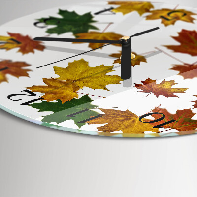 Reloj de pared redondo Hojas