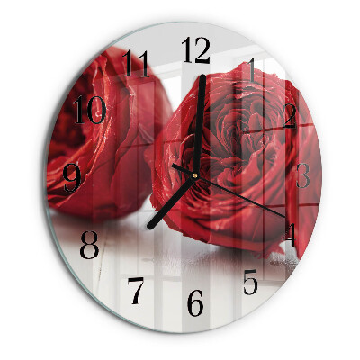 Reloj de pared redondo Flores