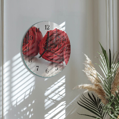 Reloj de pared redondo Flores