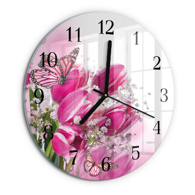 Reloj de pared redondo Mariposa