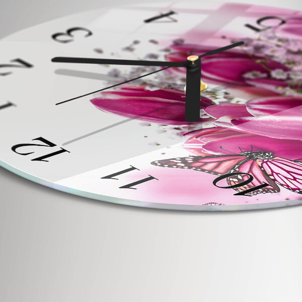 Reloj de pared redondo Mariposa