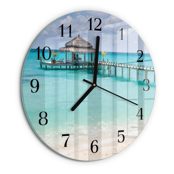 Reloj de pared redondo Playa