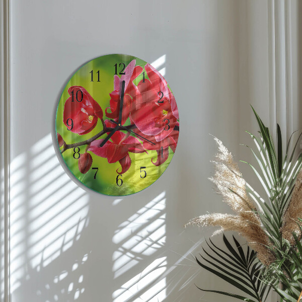 Reloj de pared redondo Orquídea