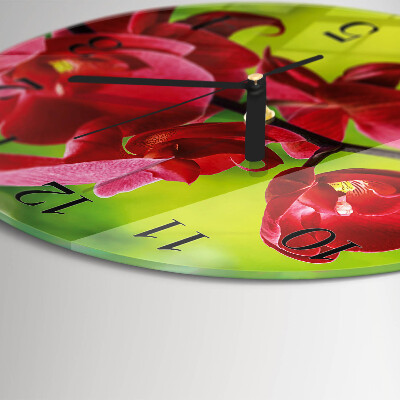 Reloj de pared redondo Orquídea