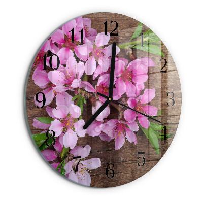 Reloj de pared redondo Flores