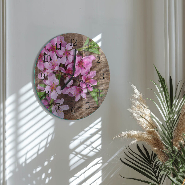 Reloj de pared redondo Flores