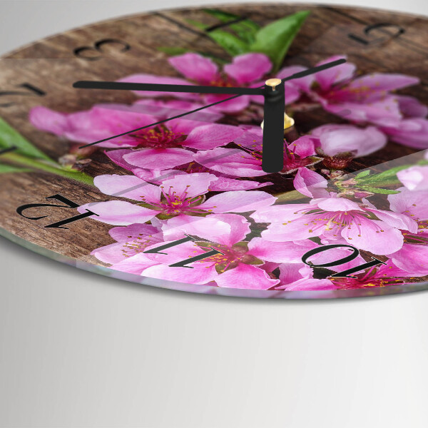 Reloj de pared redondo Flores