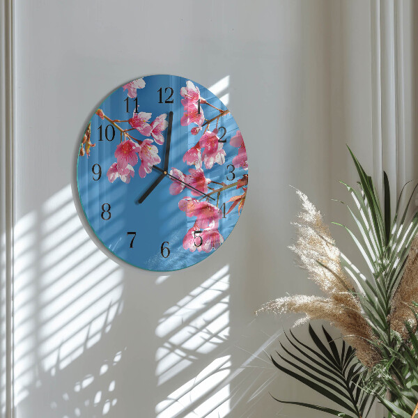 Reloj de pared redondo Flores