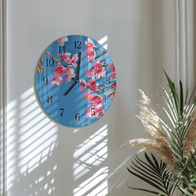 Reloj de pared redondo Flores