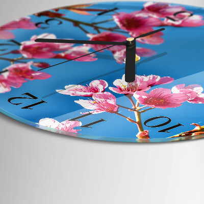 Reloj de pared redondo Flores