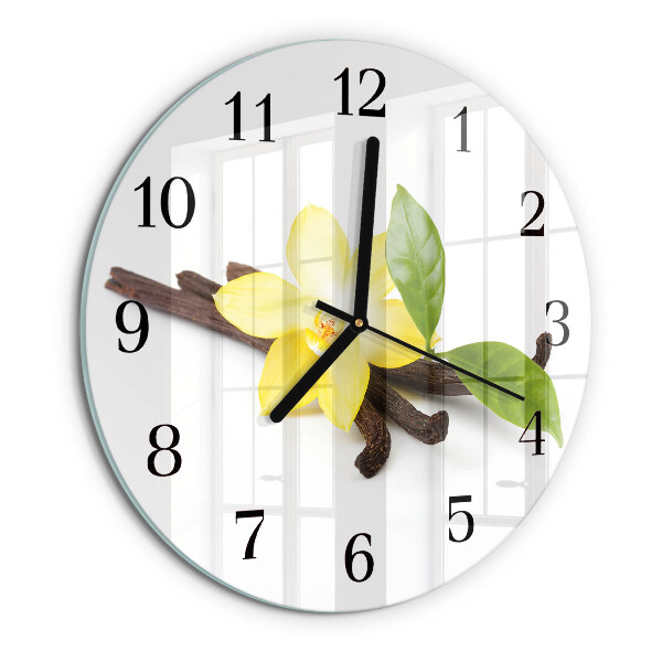 Reloj de pared redondo Orquídea de vainilla