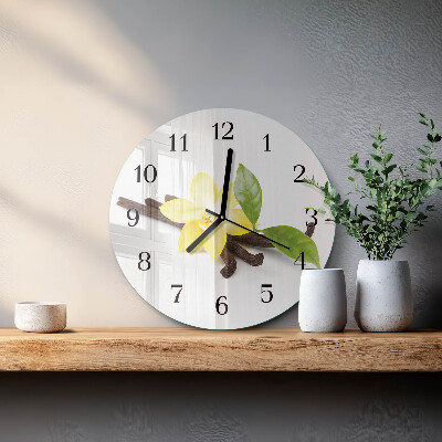 Reloj de pared redondo Orquídea de vainilla