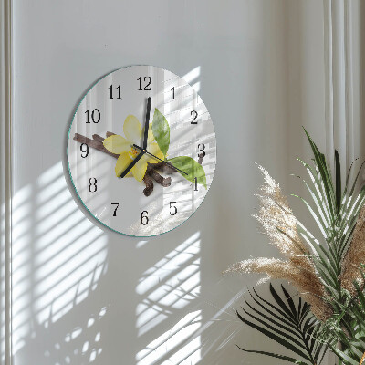 Reloj de pared redondo Orquídea de vainilla