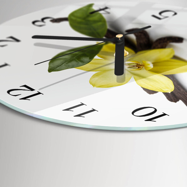 Reloj de pared redondo Orquídea de vainilla