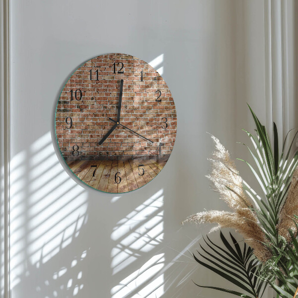 Reloj de pared redondo Ladrillo
