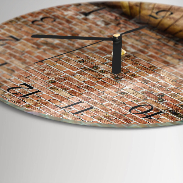 Reloj de pared redondo Ladrillo