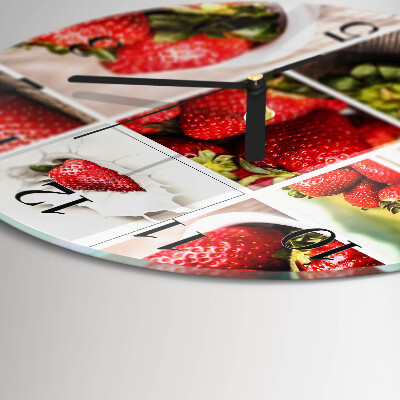 Reloj de pared redondo fresas