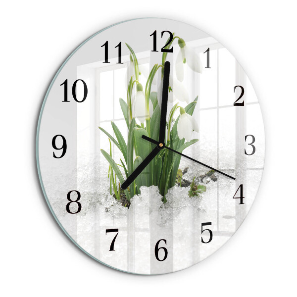 Reloj de pared redondo Campanilla de febrero