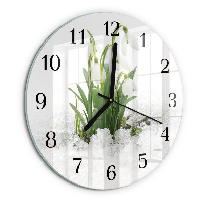 Reloj de pared redondo Campanilla de febrero