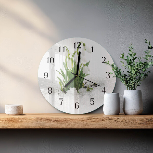 Reloj de pared redondo Campanilla de febrero