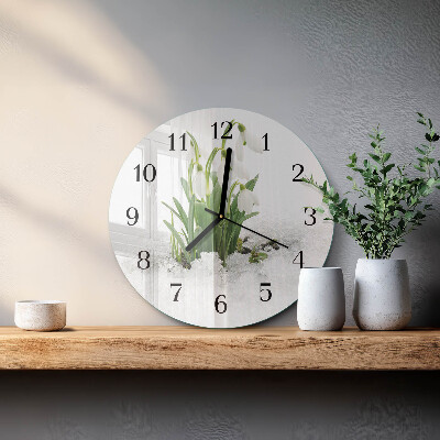 Reloj de pared redondo Campanilla de febrero