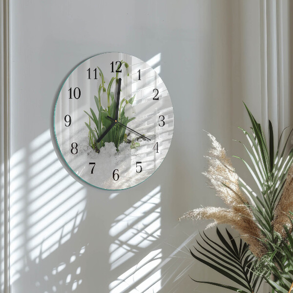 Reloj de pared redondo Campanilla de febrero