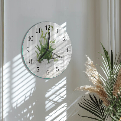 Reloj de pared redondo Campanilla de febrero
