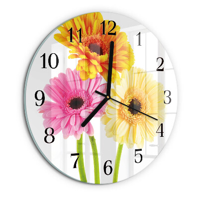 Reloj de pared redondo Flores