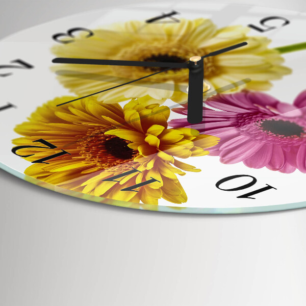 Reloj de pared redondo Flores