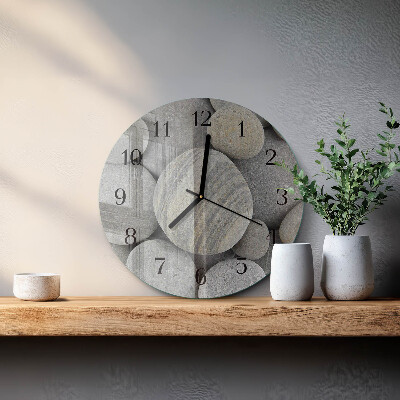 Reloj de pared redondo Piedras