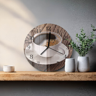Reloj de pared redondo Café