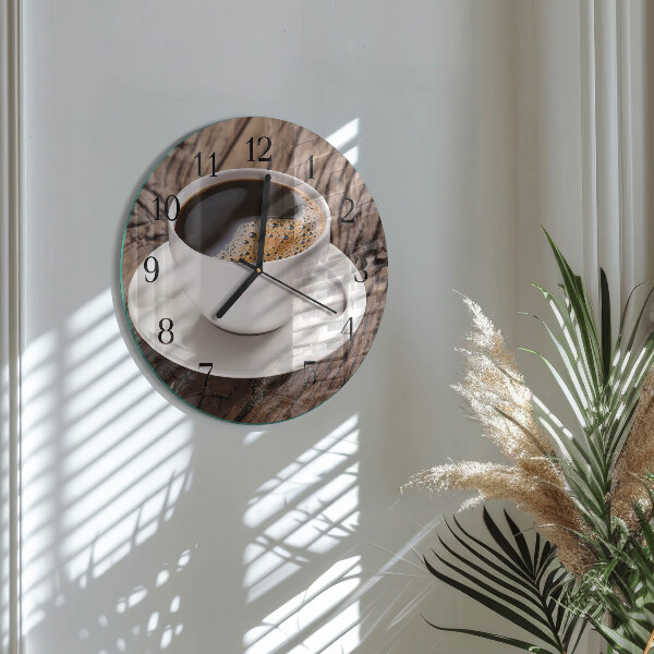 Reloj de pared redondo Café