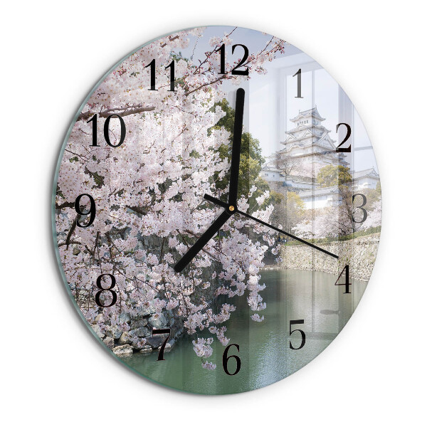 Reloj de pared redondo Cerezos